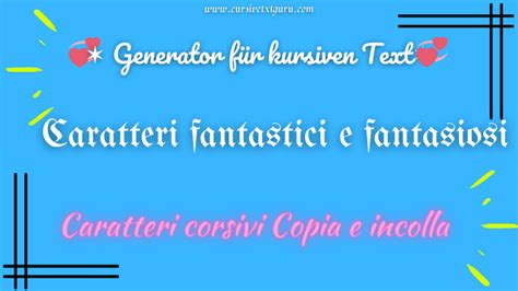 𝓒𝓸𝓻𝓼𝓲𝓿𝓸 Generatore di testo 